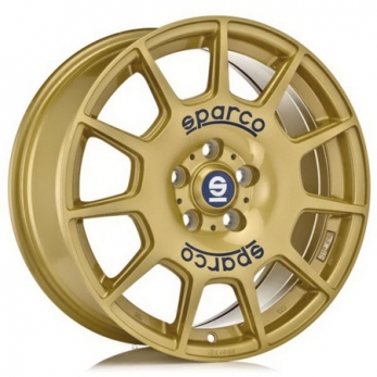 Altele - Jante otel- Stoc Extern Livrare in 4-5 zile 5X100 17X7.5 ET48 SPARCO TERRA Race Gold Blue Lettering 63,4